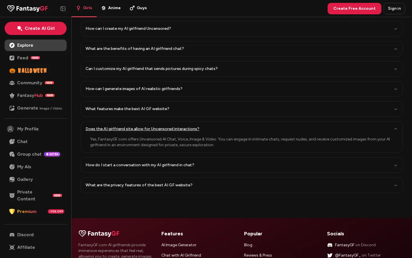 FantasyGF — Page d'accueil